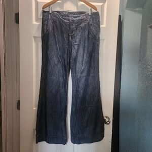 Level 99 Dark Blue Wide-Leg Jeans Size 32
